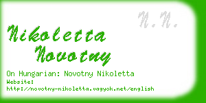 nikoletta novotny business card